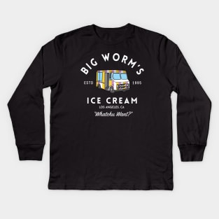 Big Worm's Ice Cream - "Whatchu Want?" - Los Angeles, CA Kids Long Sleeve T-Shirt